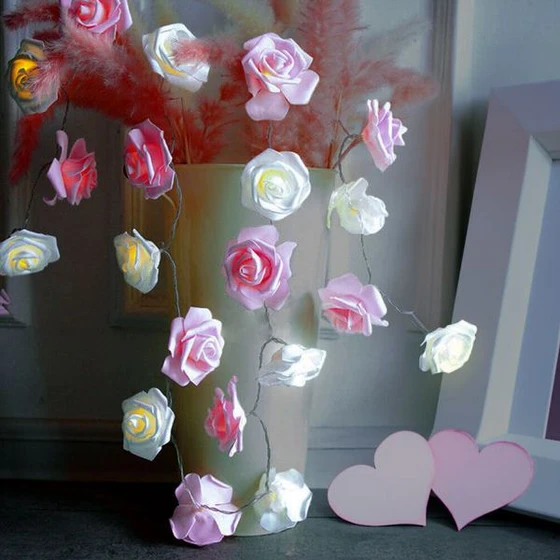 LED lant de trandafiri romantici 3 m