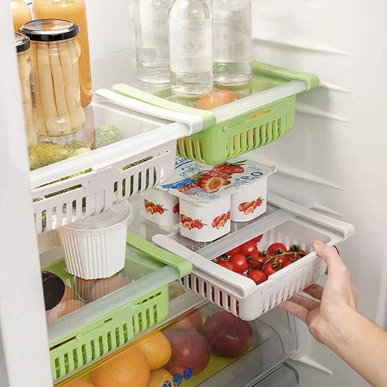 Organizator reglabil pentru frigider (2 bucati)