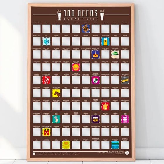 Poster razuibil 100 de marci de bere din lume