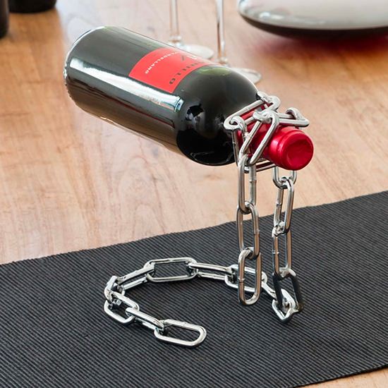 Suport sticla de vin in forma de lant